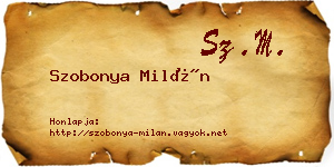 Szobonya Milán névjegykártya